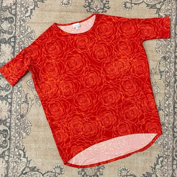 LuLaRoe Irma, Red Roses, XS, NWOT - Picture 1 of 9
